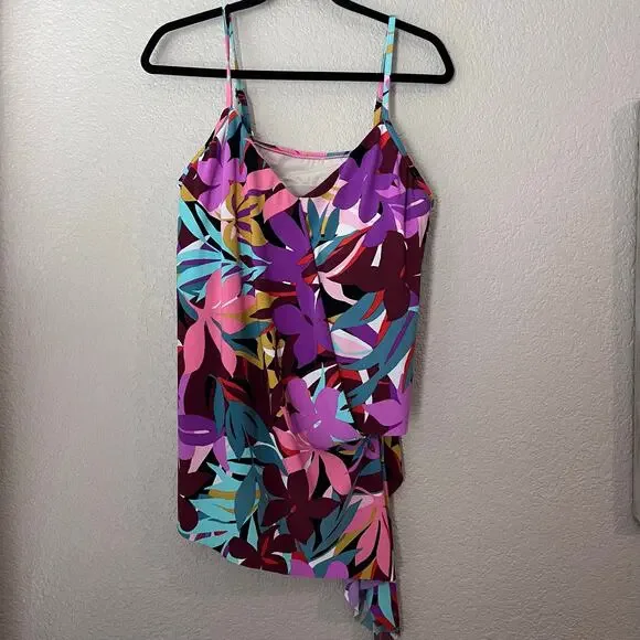 Magicsuit Women's Palm Springs Multi Alex Underwire Bra Tankini Top Multi 16 - Picture 2 of 9